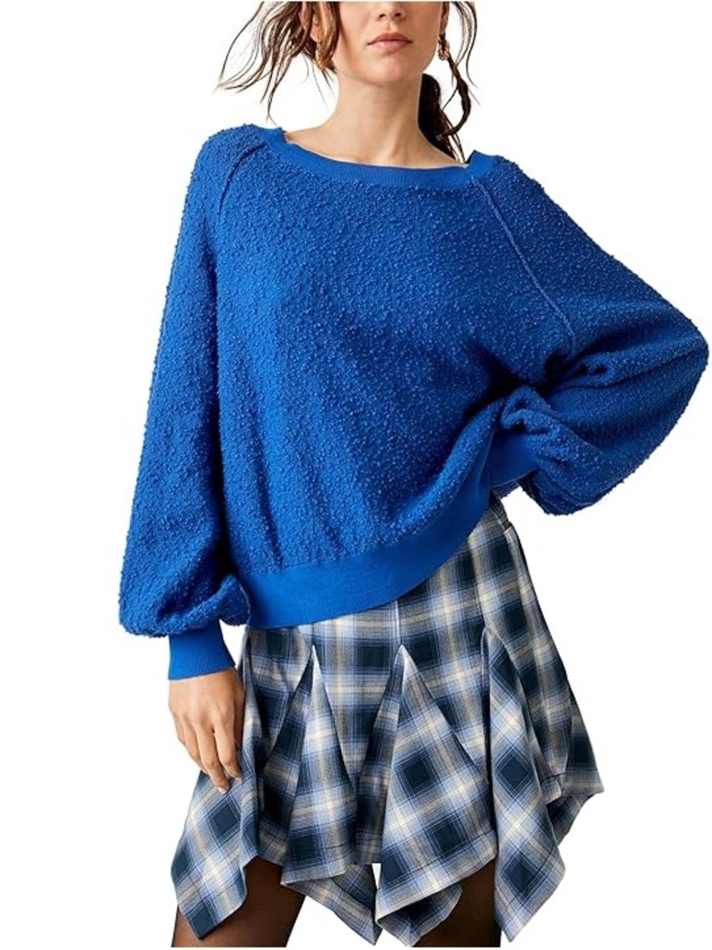 Free People Found My Friend Pullover Bright (Deja Blue)